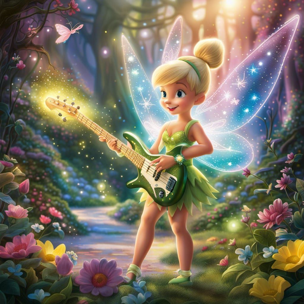 Tinkerbell's Sparkling Bass Guitar Performance