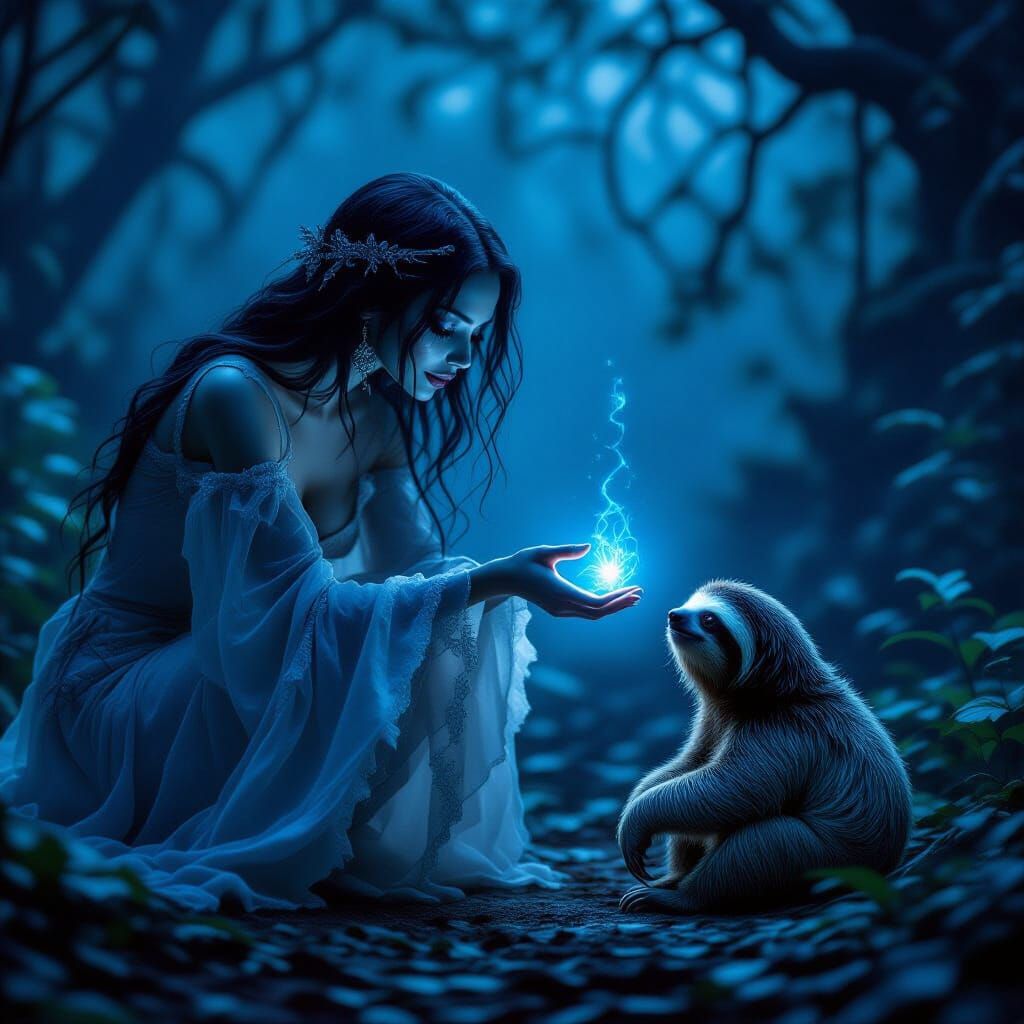 Spectral Goth Offers Light to Frightened Sloth in Enchanted ...