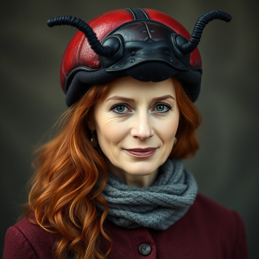 Whimsical Ladybug-Inspired Portrait