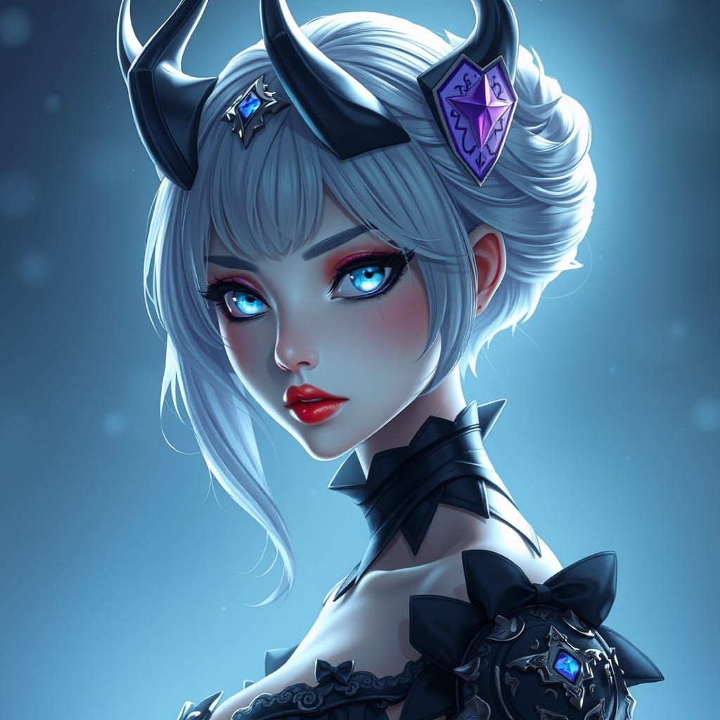 Elegant Hybrid Creature in Anime Style