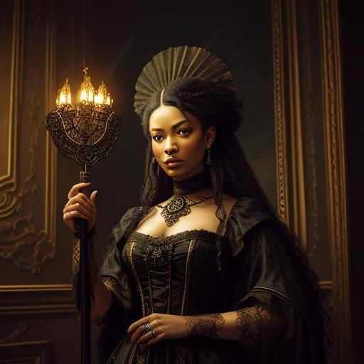 Voodoo Queen in Dark Romanticism Style