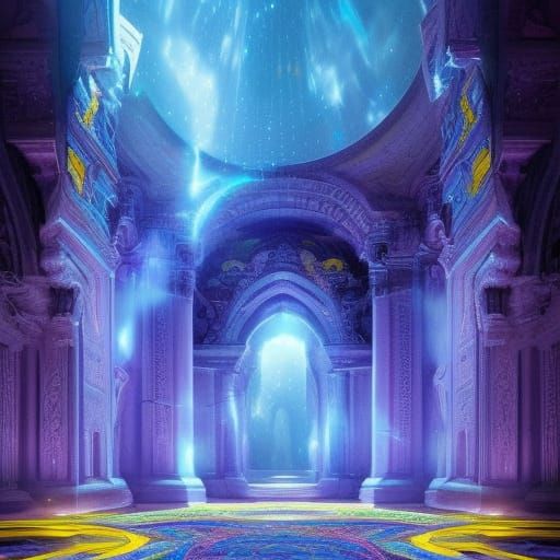 Crystalline Dimensional Portal: Epic Digital Matte Painting