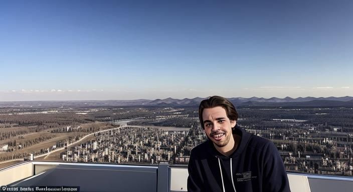 Cyberpunk Flying Ostrich in Abandoned Subway