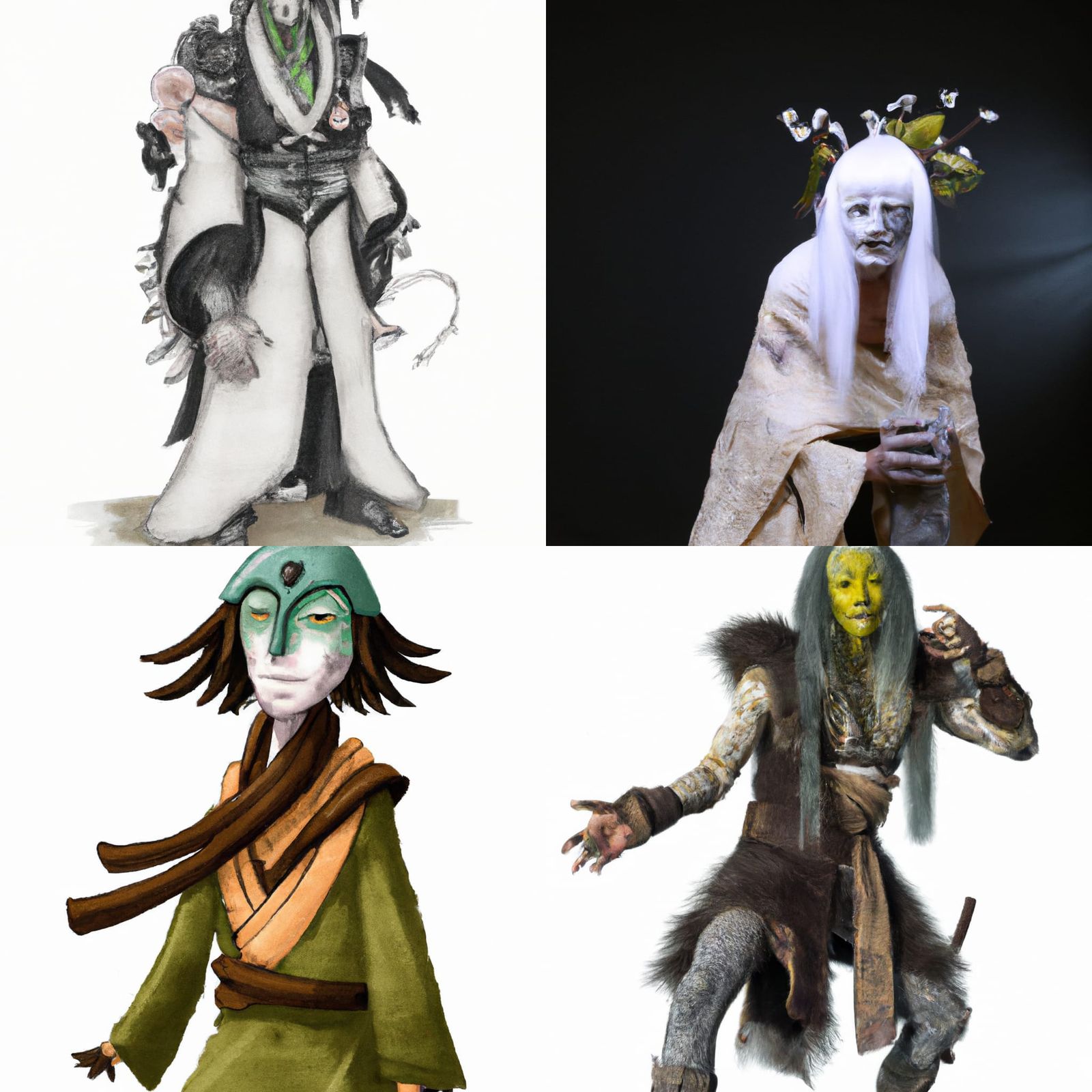Japanese Druid Humanoid Character Concept