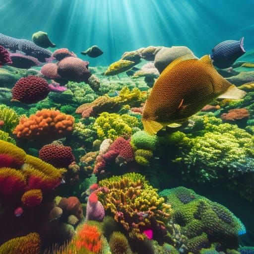 Underwater Armies with Glowing Eyes in Hyperrealism