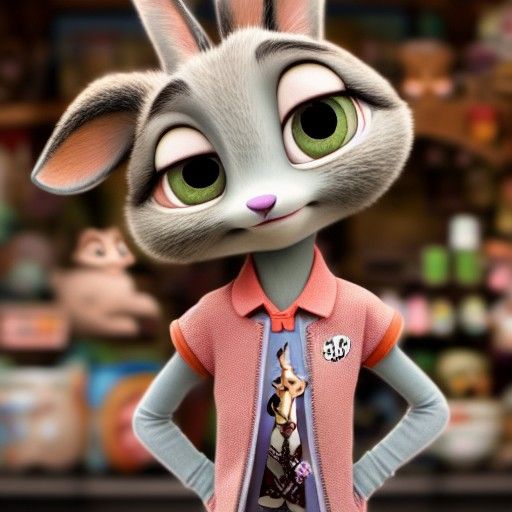 Closeup portrait of zootopia