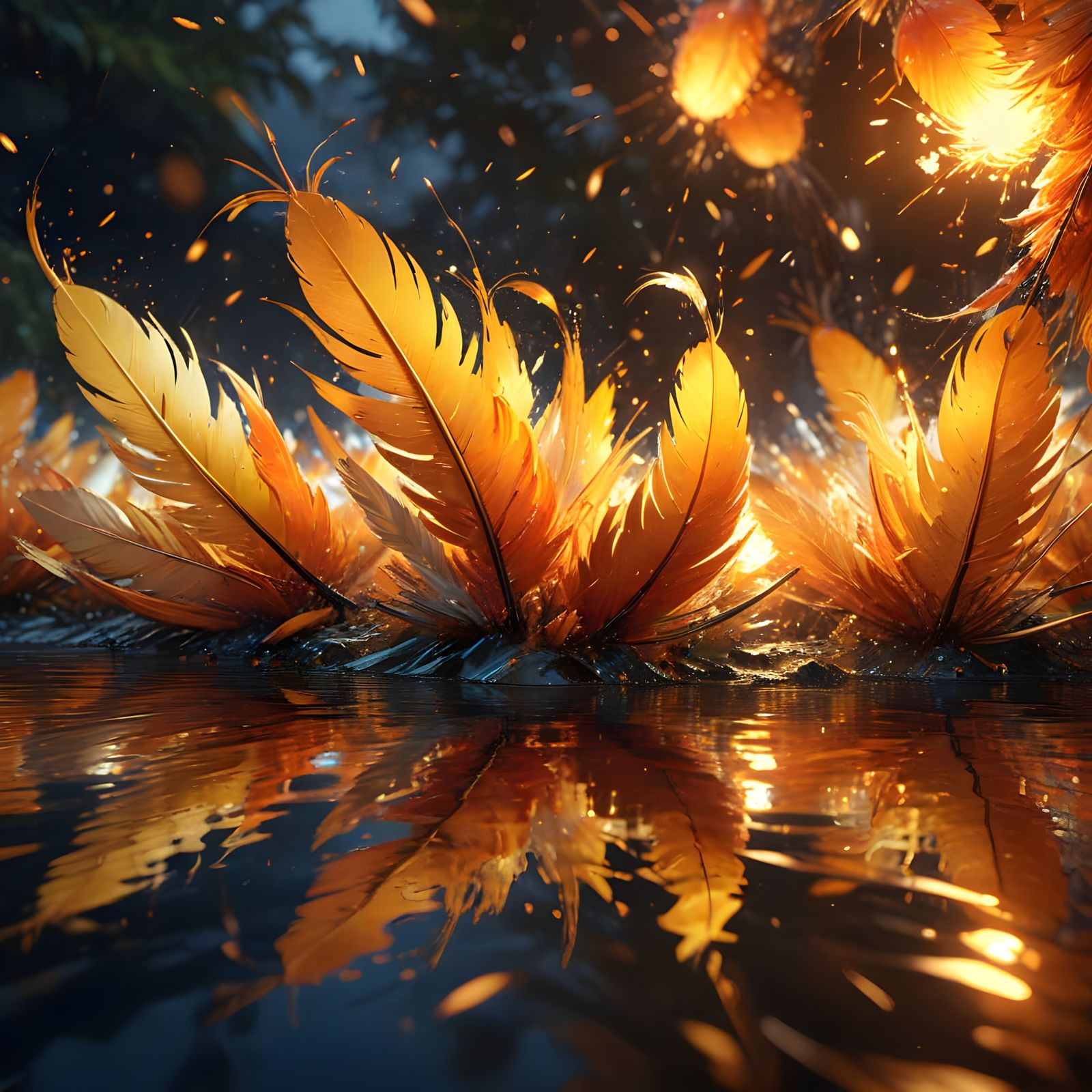 Japanese Mandarin Duck in Anime Style