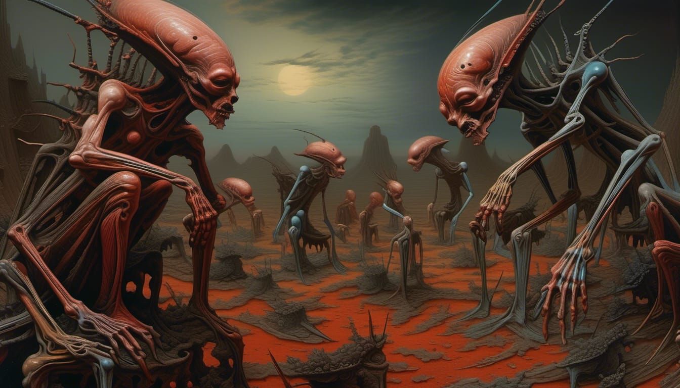 Bizarre Alien Portraits by Pollock and Ernst