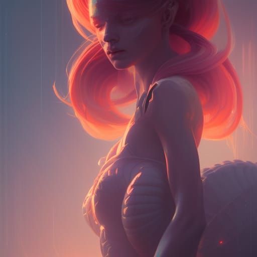 Hyperdetailed Alien Girl Concept Art