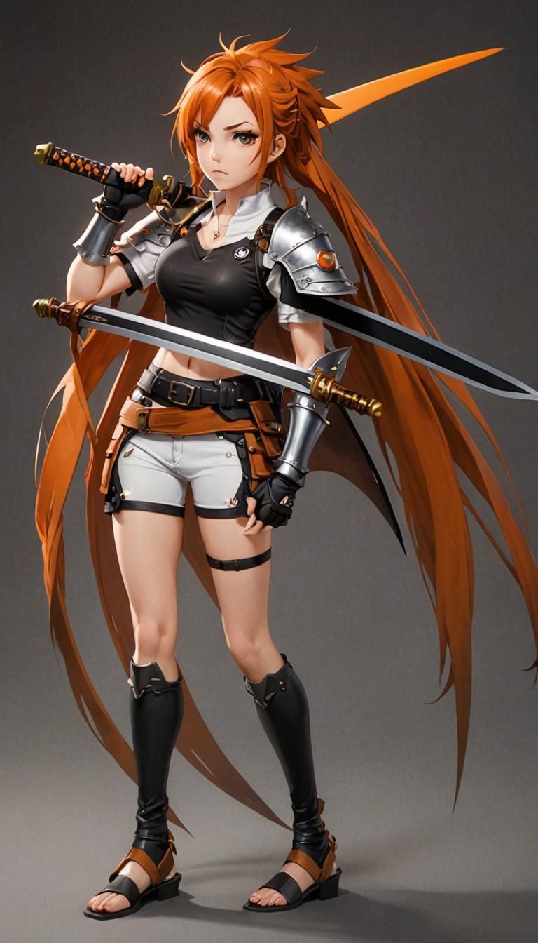 Ginger Heroine Wears Dark Armor in Anime-Inspired Dark Fanta...