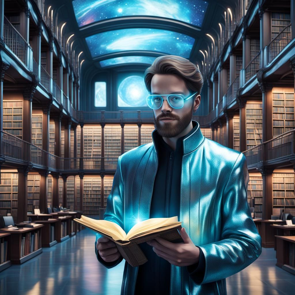 Futuristic Library: Human Reads Shakespeare in Space