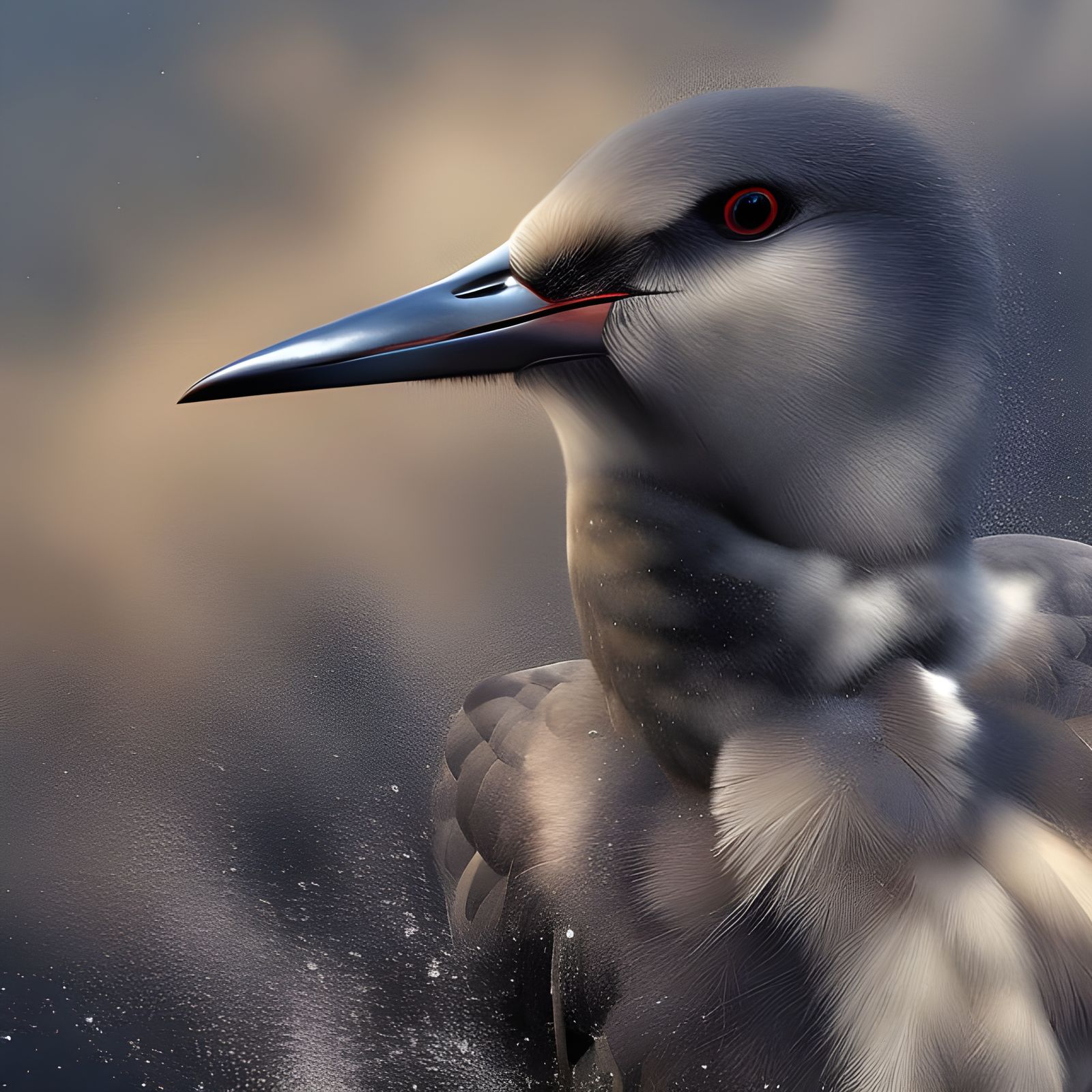 Colorful Birds Feast: A Hyperrealistic Oil Painting