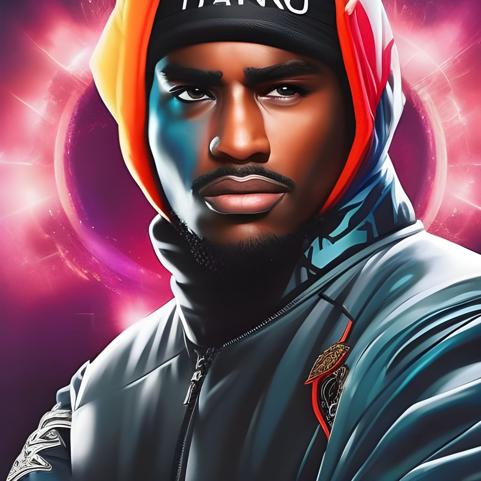 Hyperrealistic Hip Hop Character in Street Style