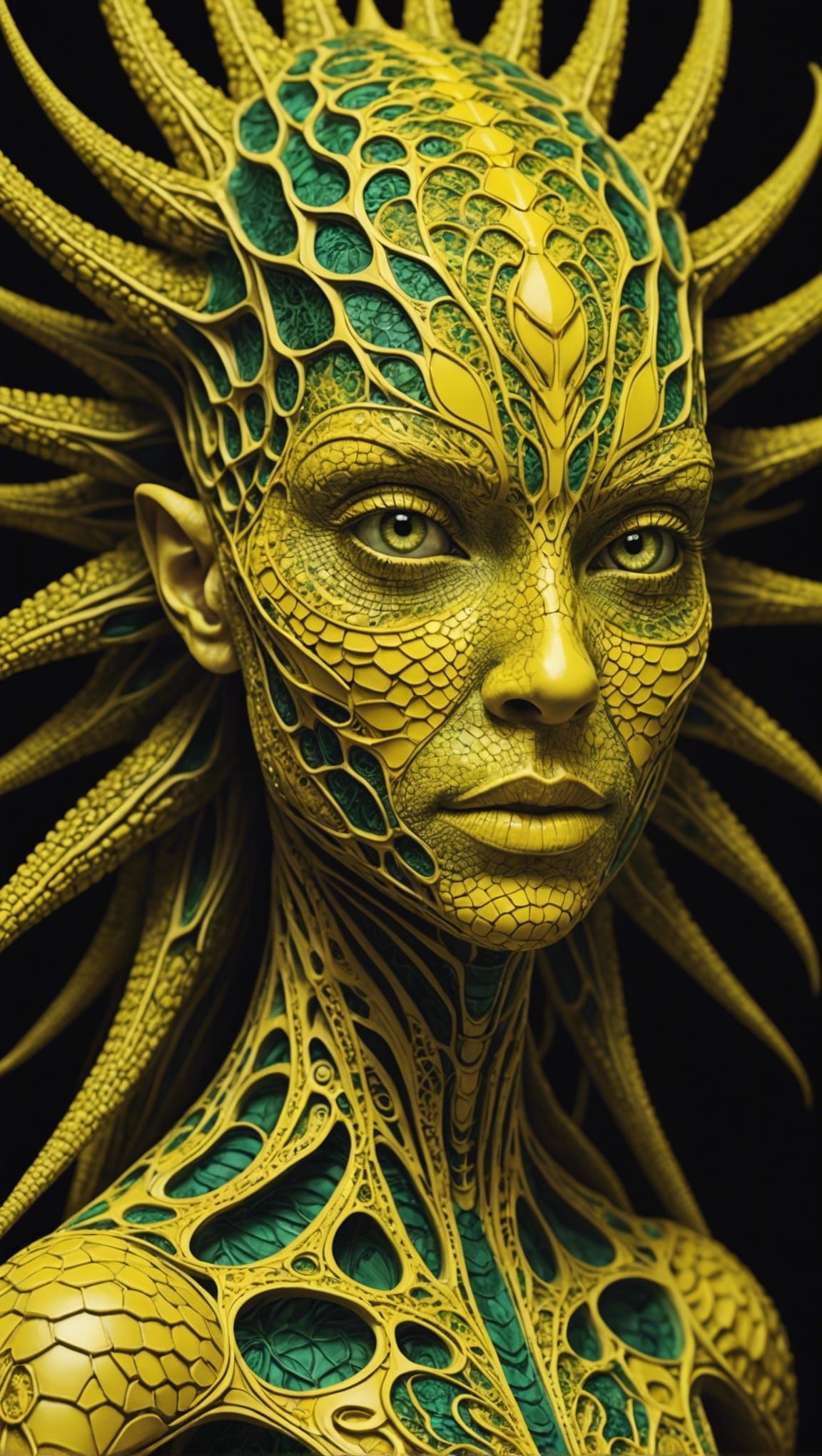 Reptilian Human-Hybrid female