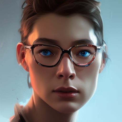 Doctor Griffin Portrait in Hyperdetailed Art Nouveau Style