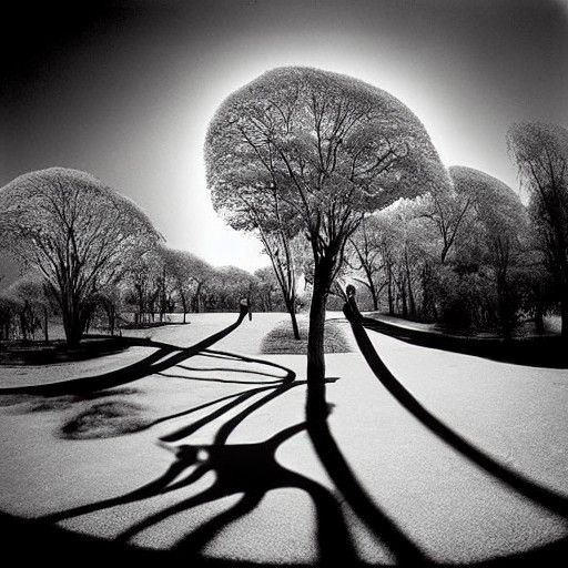 Eerie Spooky Shadows Playing Tricks in Infrared