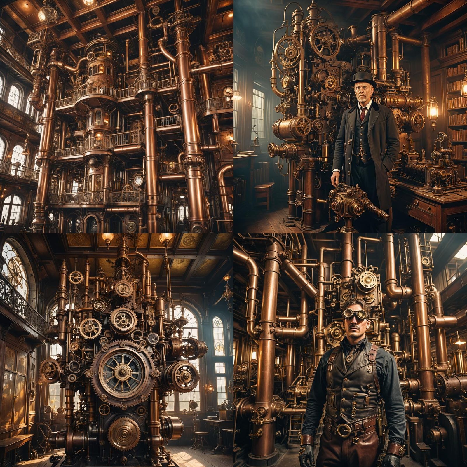 Steampunk Mansion with Engine