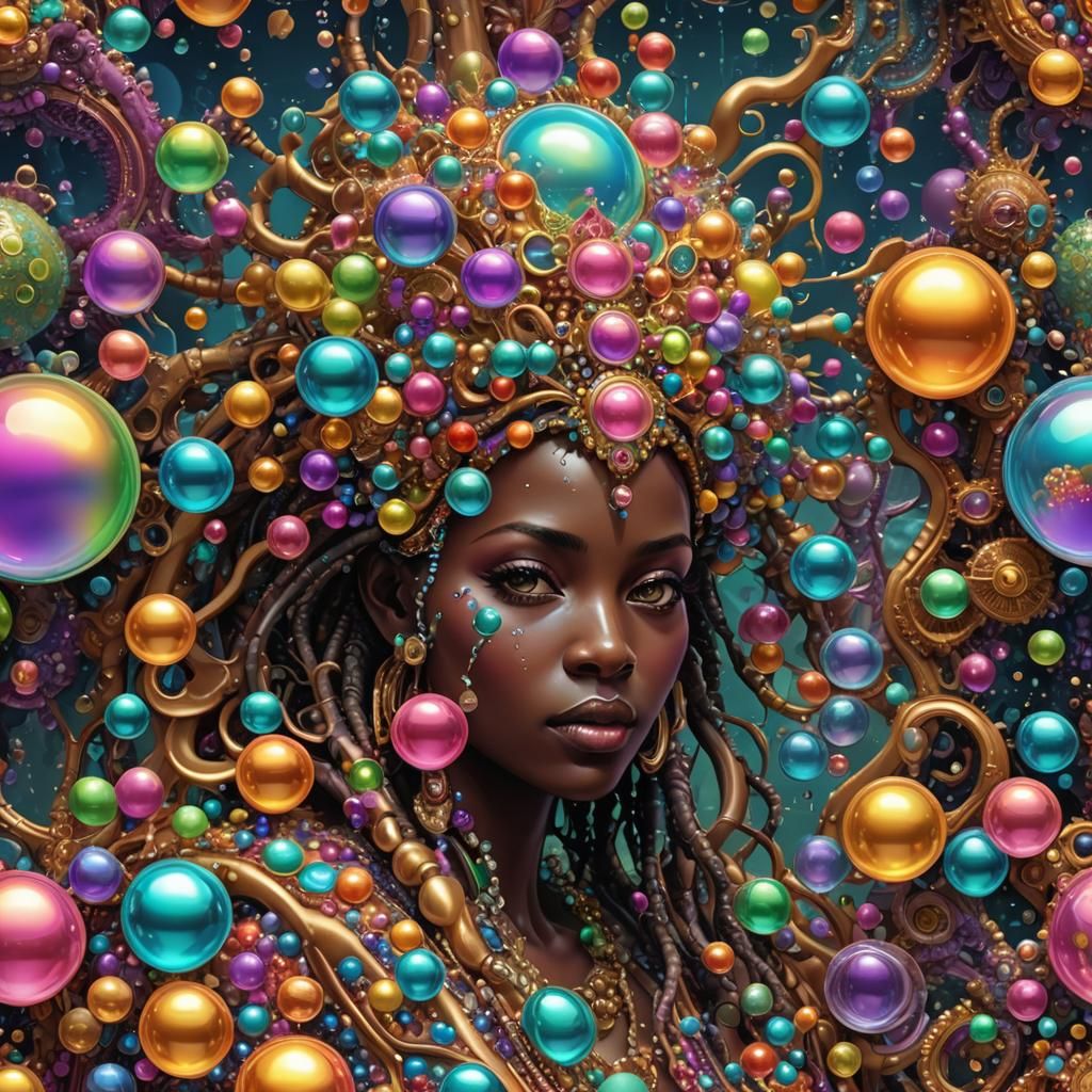 Underwater African Civilization in Candy Art Style