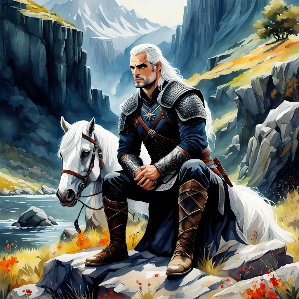 The Witcher resting