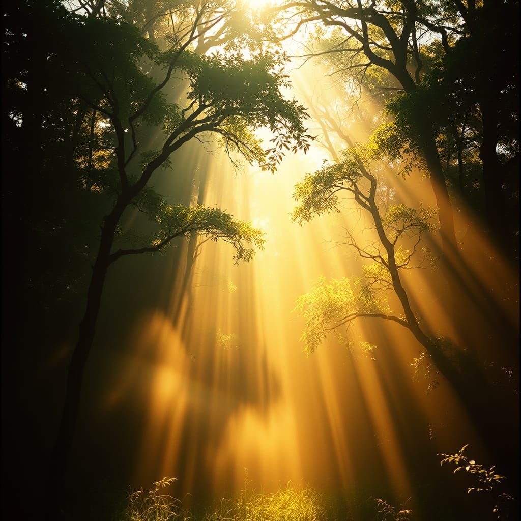 Ethereal Forest Landscape in Cinematic Style
