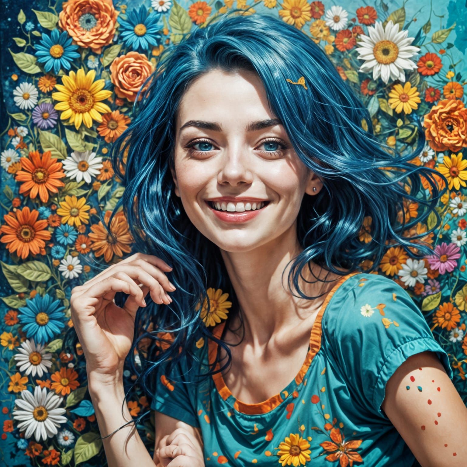 Surreal Portrait of a Woman in Dreamlike Style