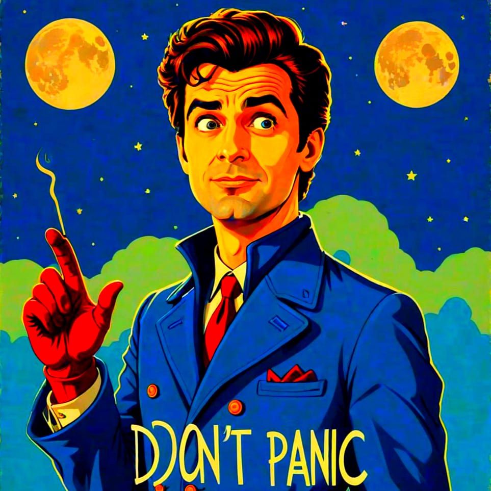 Dystopian Warning Shouts in a Futuristic Haze