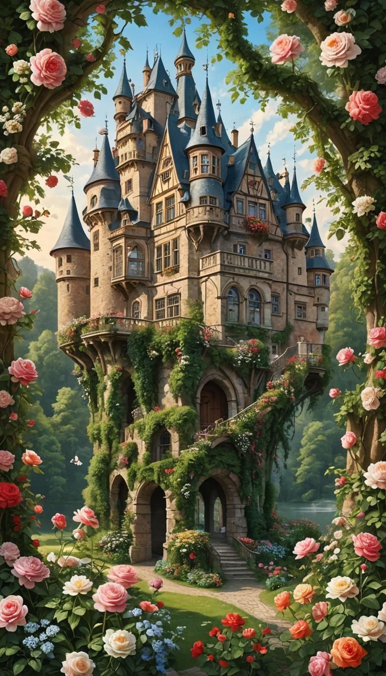 Fairytale Rose Castle: A Magical Fantasy