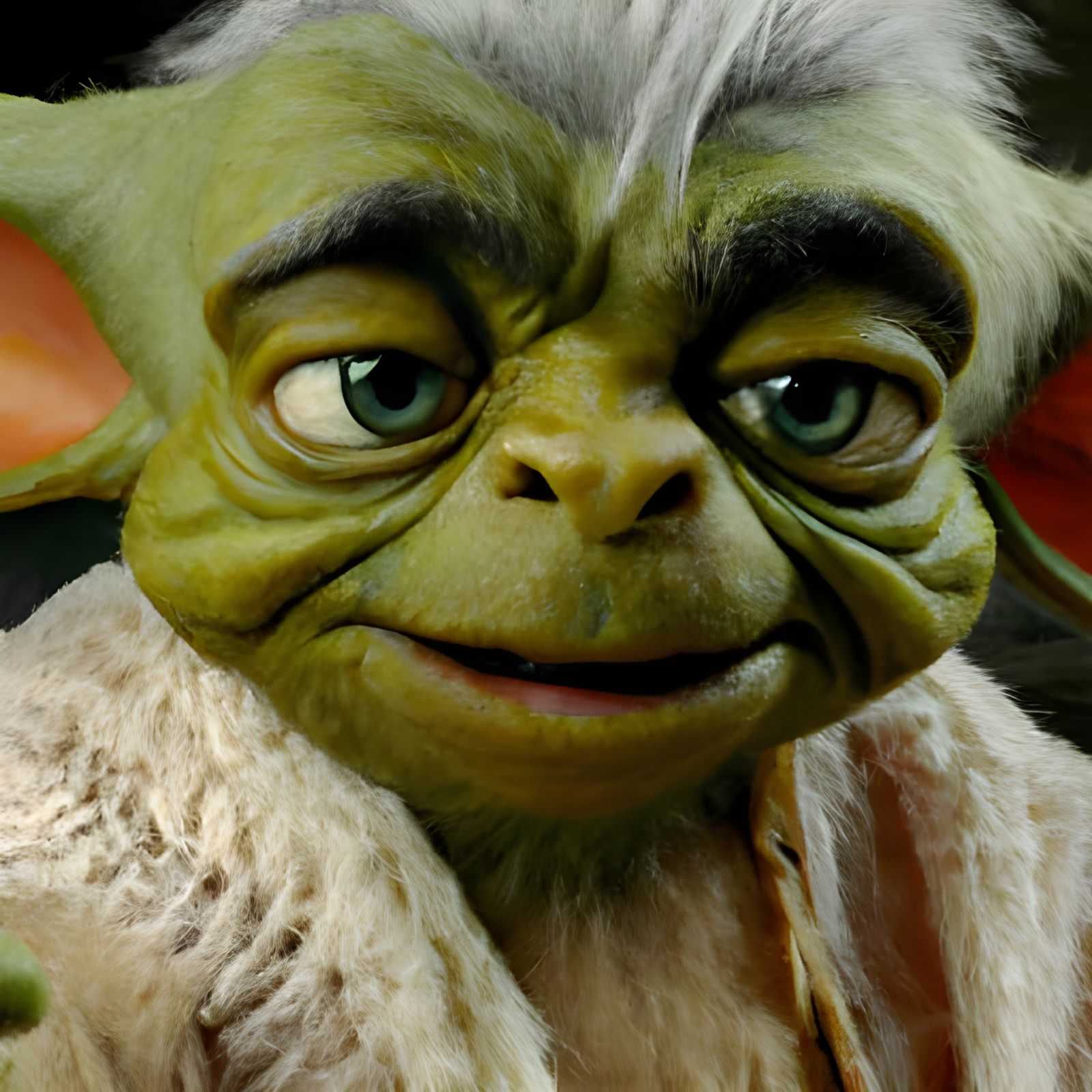Hyperrealistic Muppet Toy Yoda Stop Motion