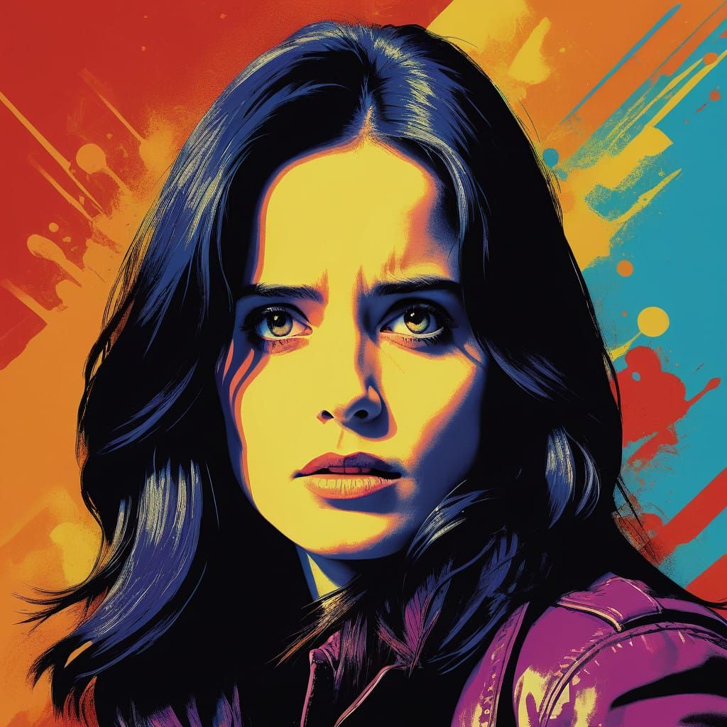 Jessica Jones pop art portrait