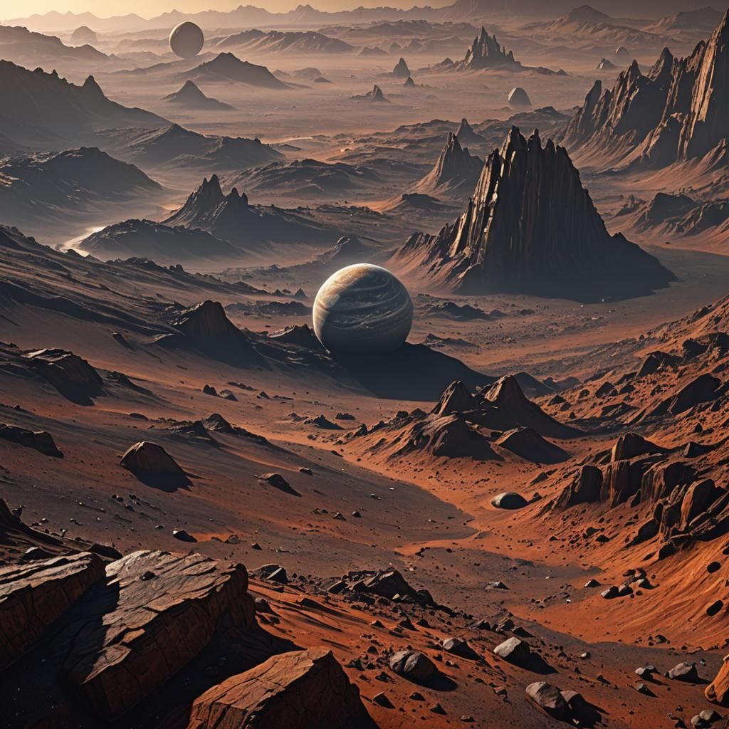 Eris: Detailed Matte Painting of a Dwarf Planet