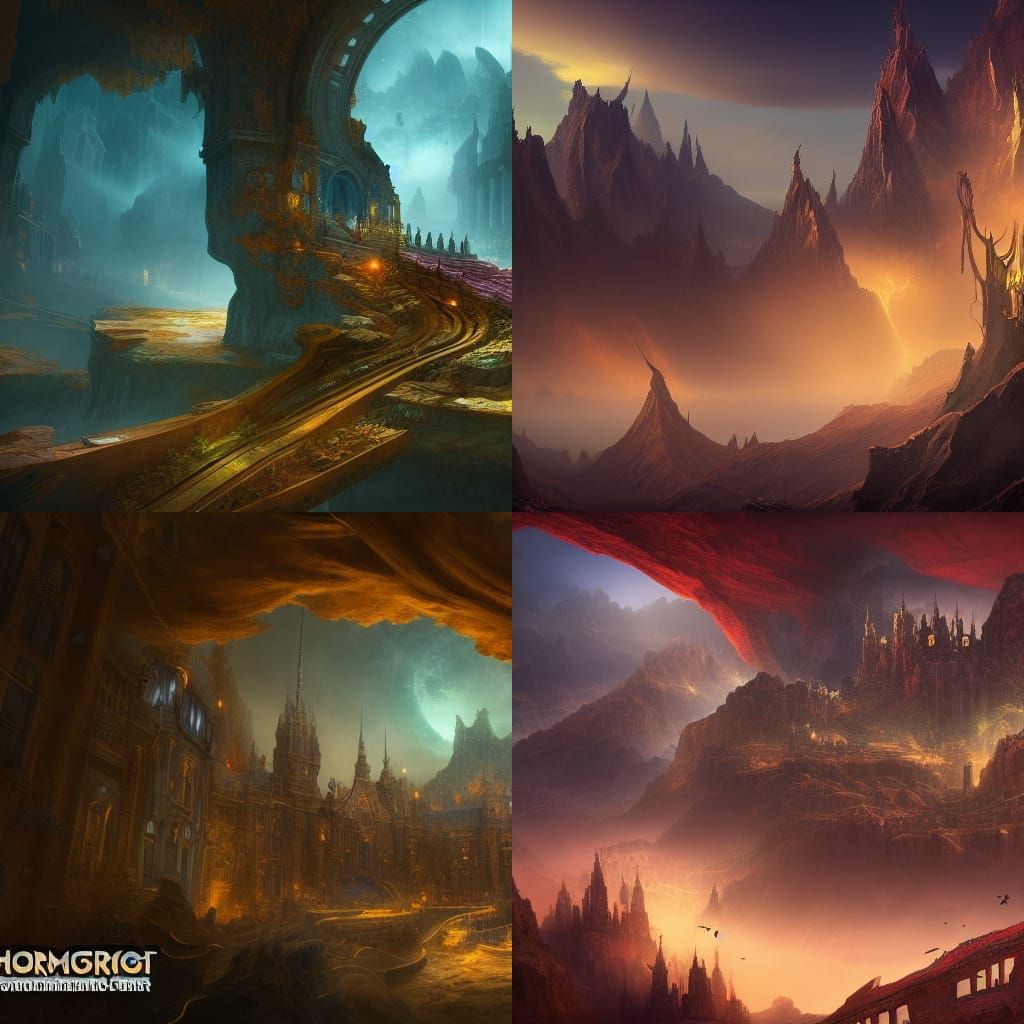 Detailed Matte Painting of an Ant Nest