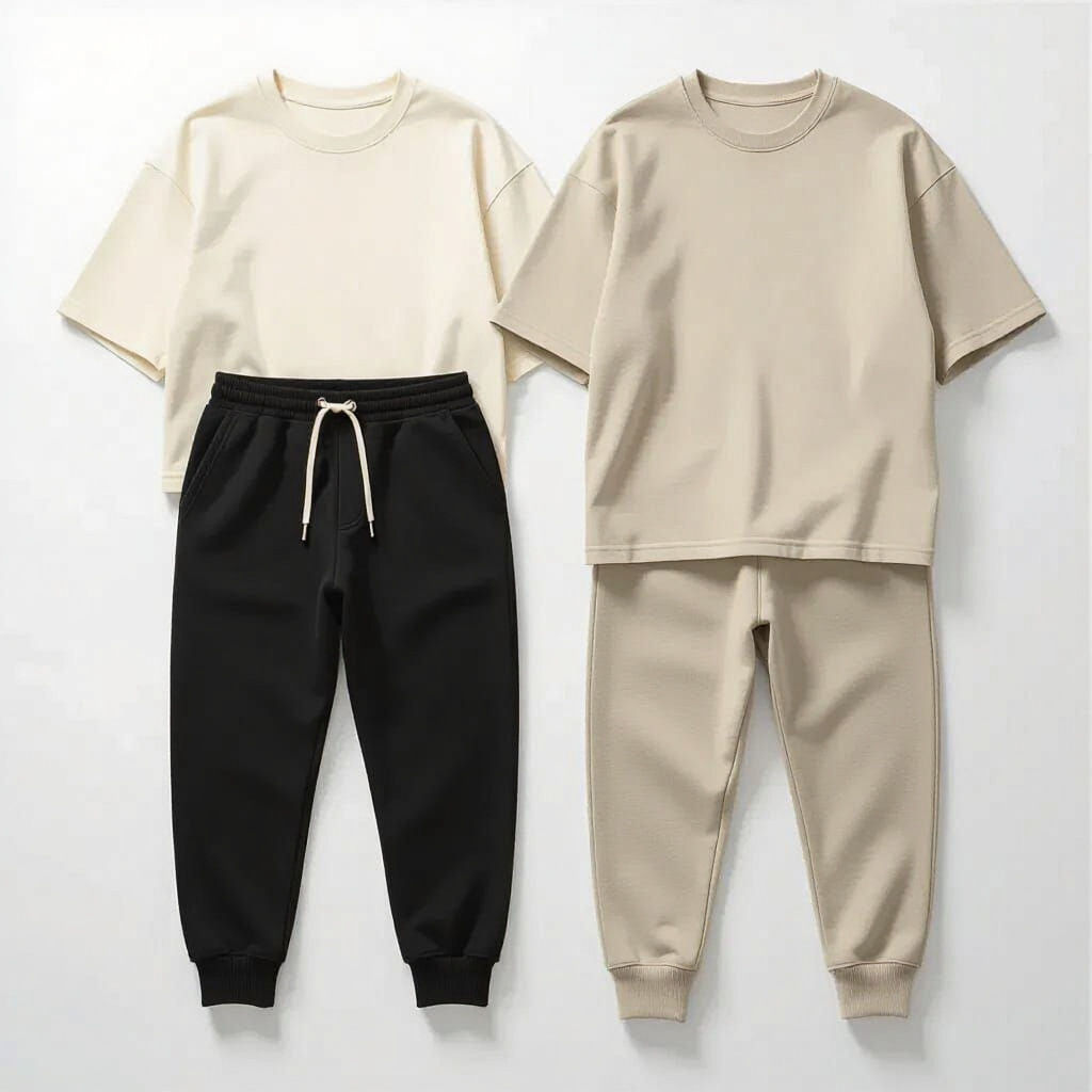 Unisex T-Shirt and Jogger Mockup for Streetwear Brands