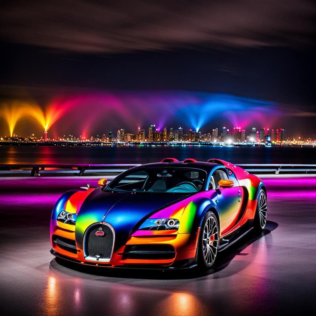 Rainbow Bugatti Fire & Ice