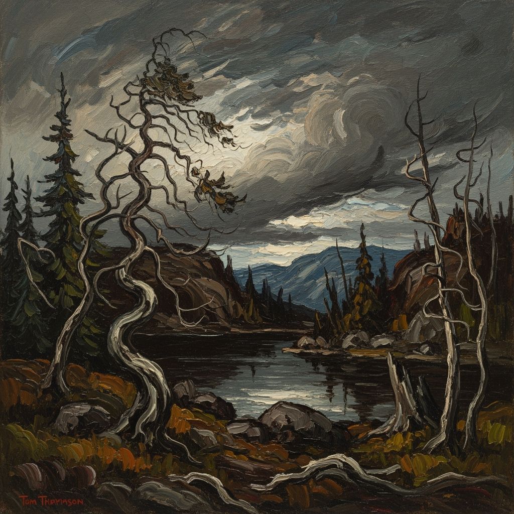 Grimdark Landscape as a Vintage-Style Painting