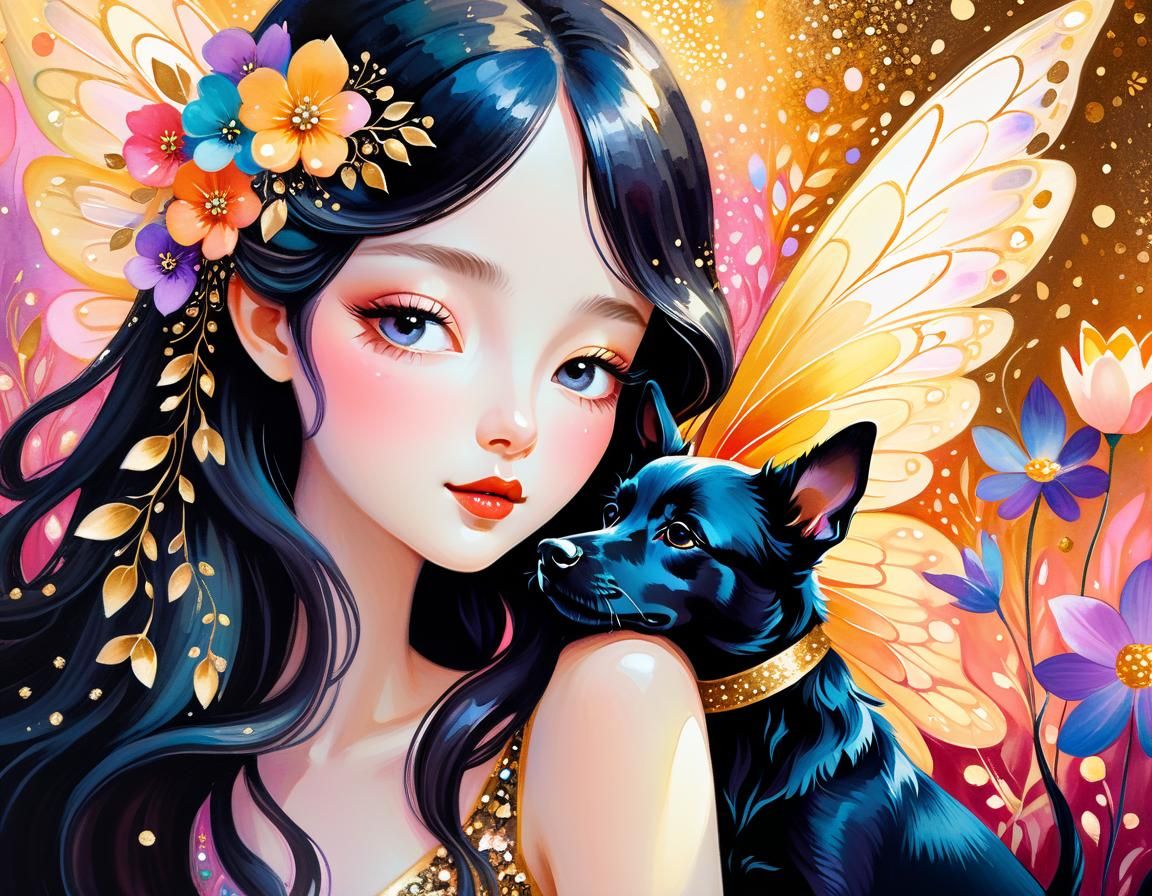 Fairy selfie with best friend