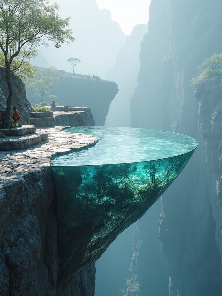 Implausible Cantilevering Optical Disillusion Infinity Edge ...