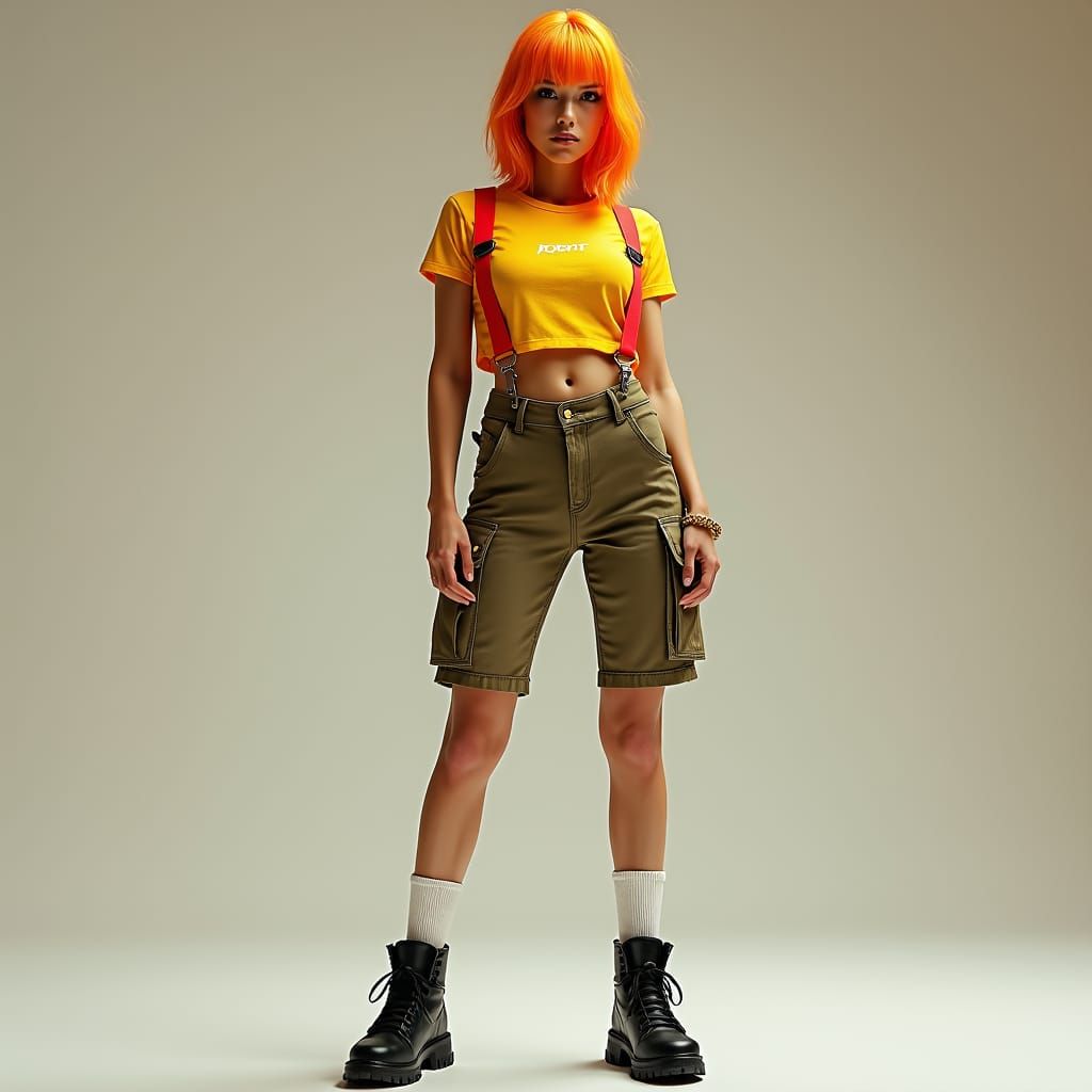 LeeLoo from the 5th Element, standing poised for battle