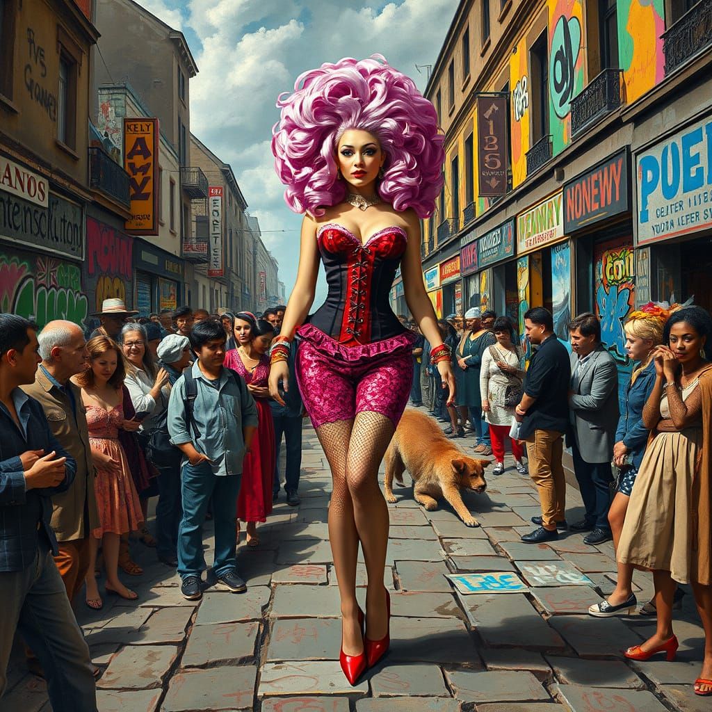 Drag Queen Reigns in Vibrant Street Art Scene