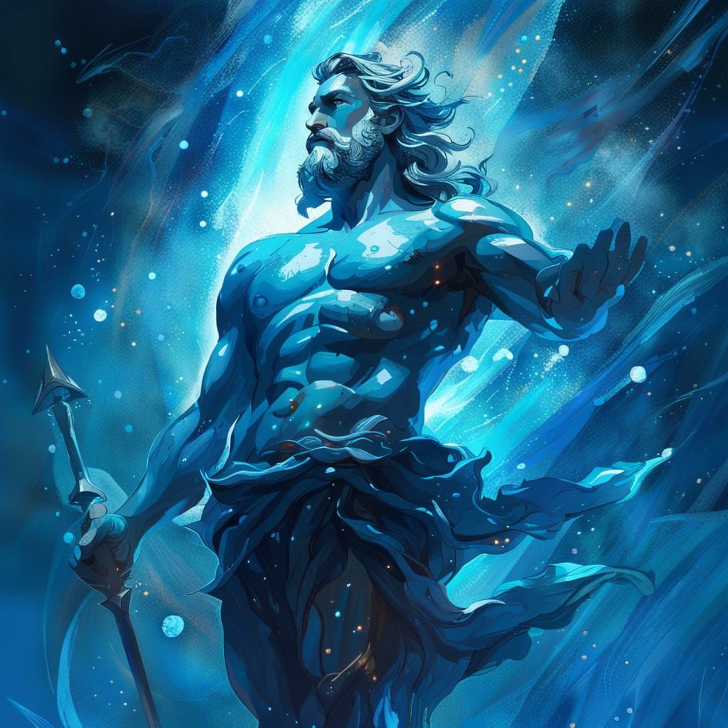 Poseidon Constellation on Bioluminescent Supernova Shelf