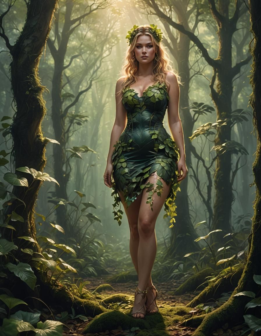 Hunter McGrady in Leafy Vines, Fantasy Portrait
