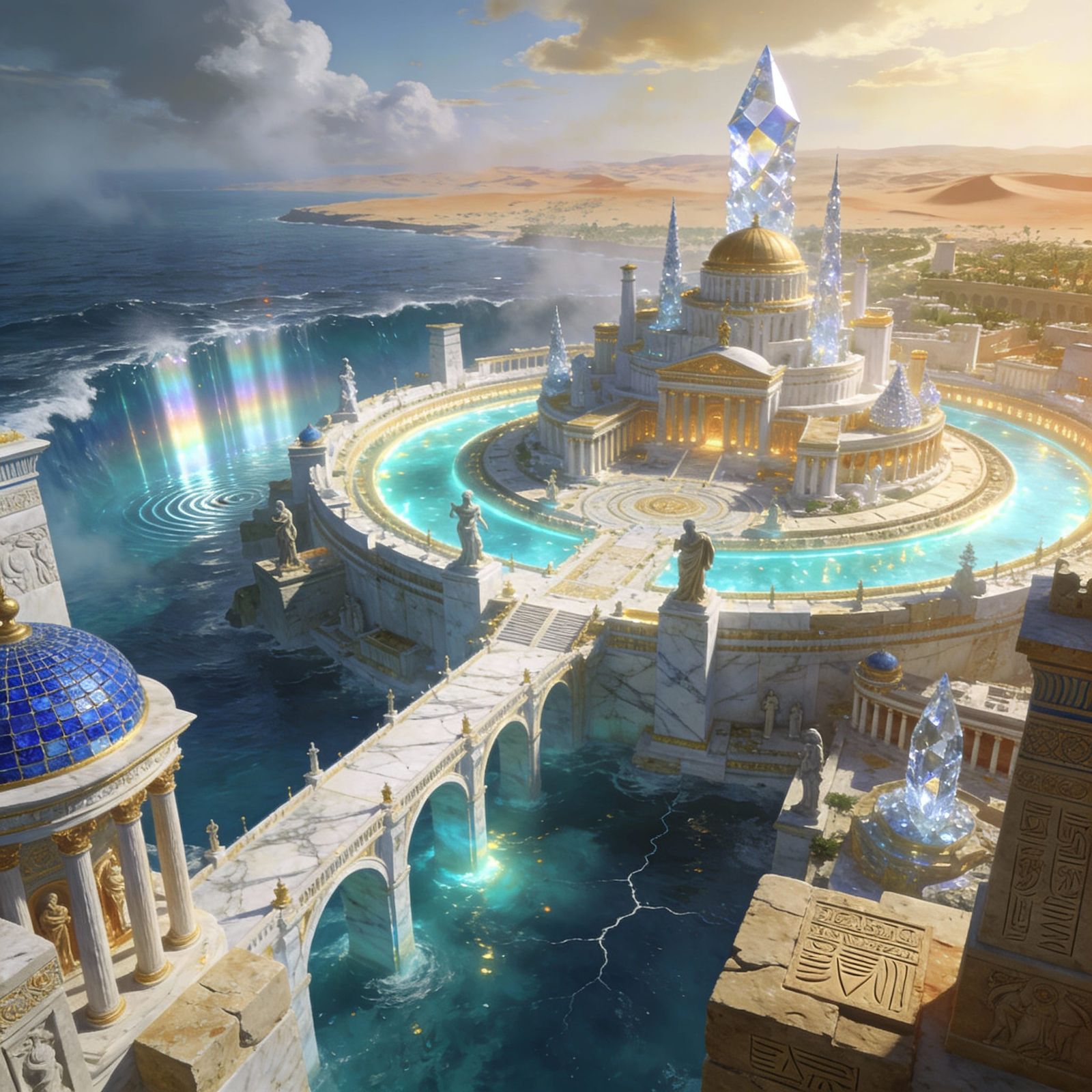 Mythic Atlantis City Rises From Ocean Before Disappearance