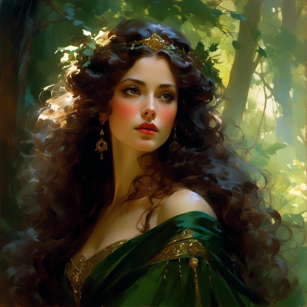 Warrior Queen with Wild Beauty in Dreamy Vignettes