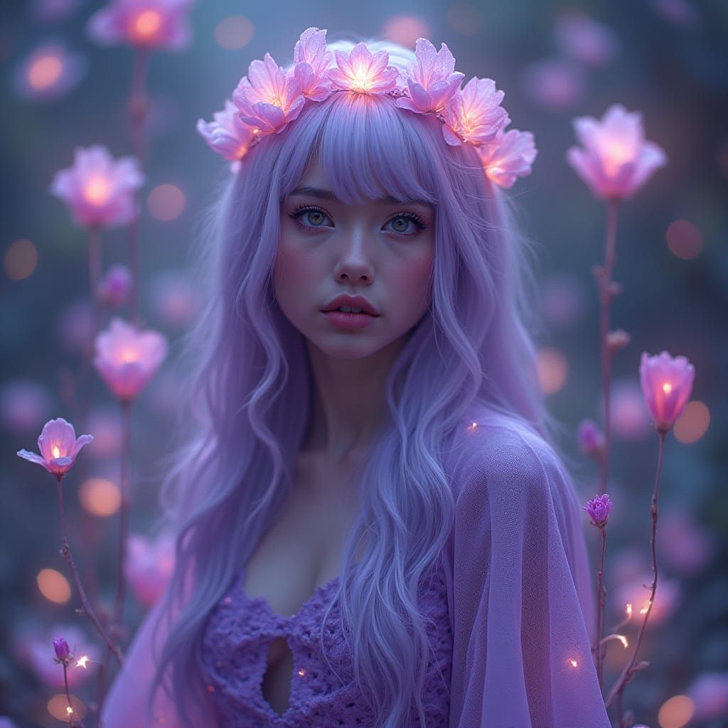 Ethereal Dreamweaver in Iridescent Splendor