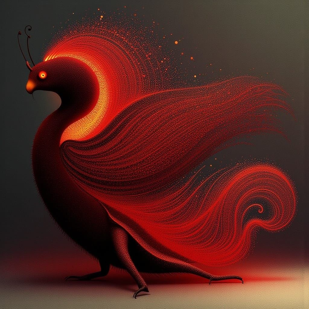 Abstract Digital Art Featuring Ethereal Forms