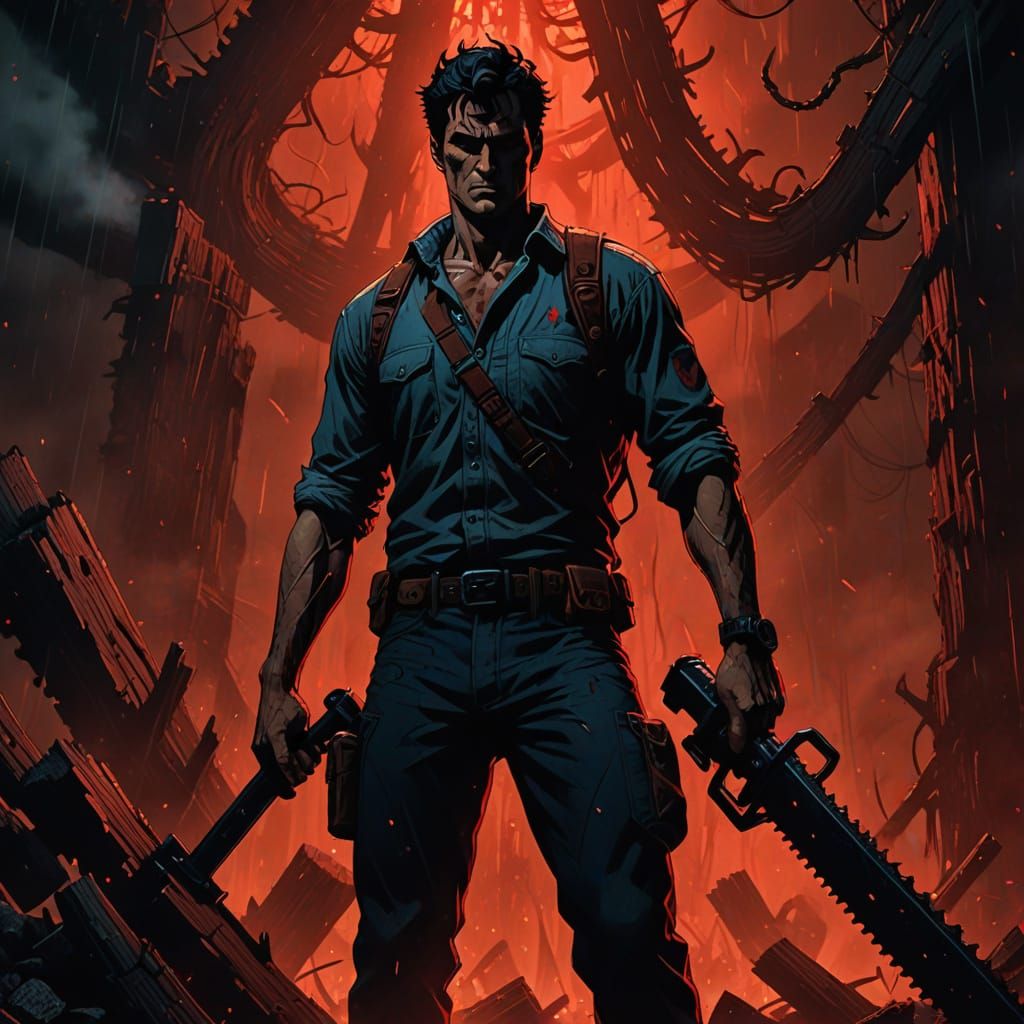 Ash Williams Defies the Dark Vortex in Epic Anime-Inspired A...