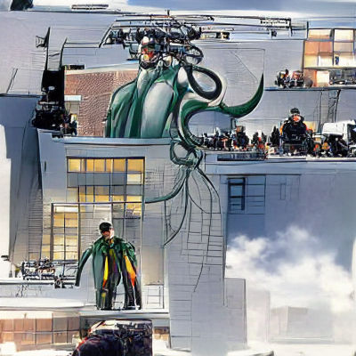 Doctor Octopus Concept Art: New York Rooftop
