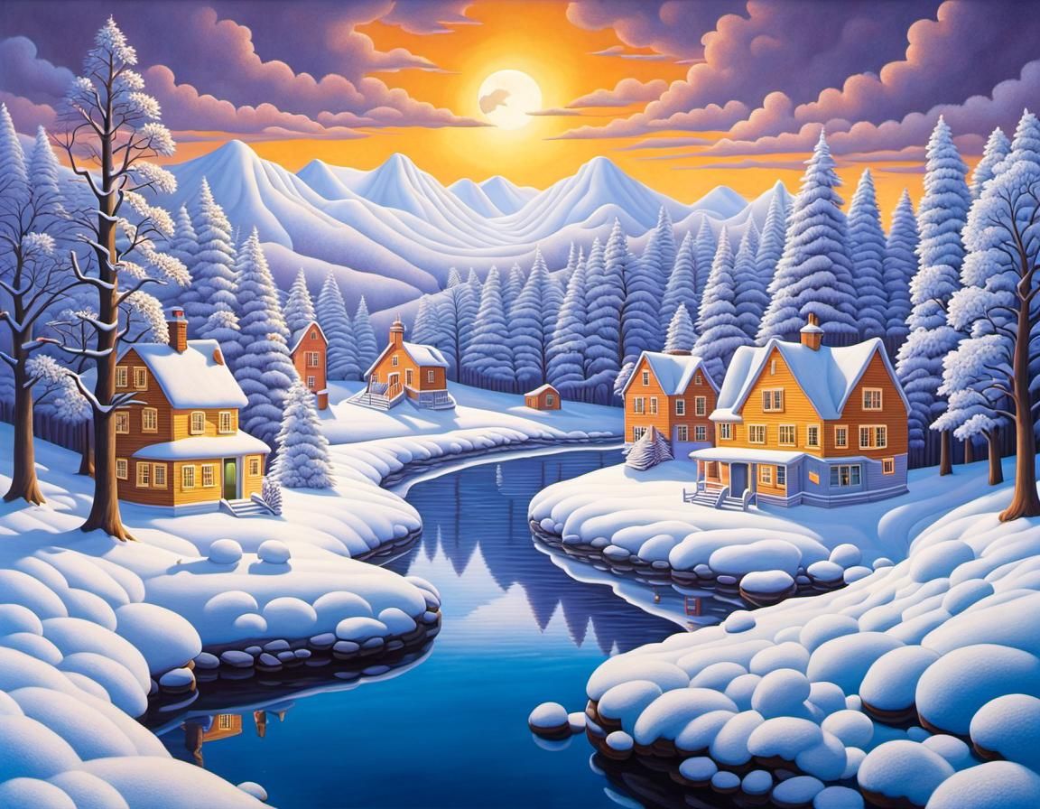 4 pictures (4/4): Winter fairy tale similar to Rob Gonsalves