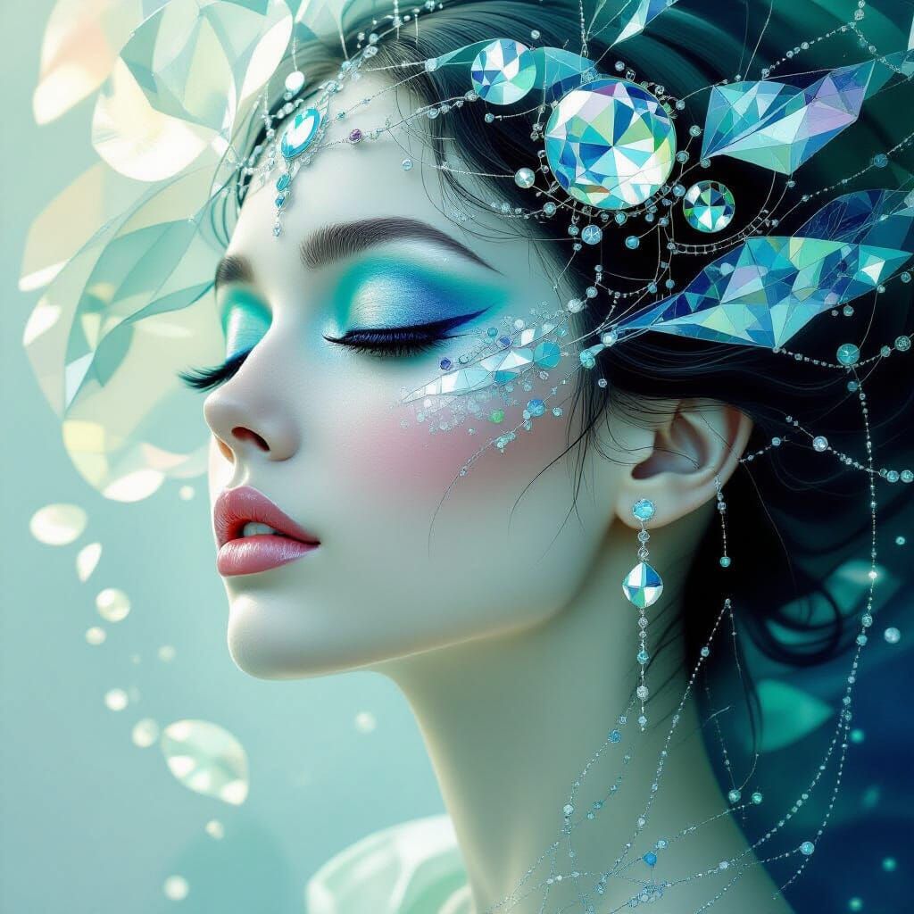 Ethereal Celestial Beings with Geometric Halos