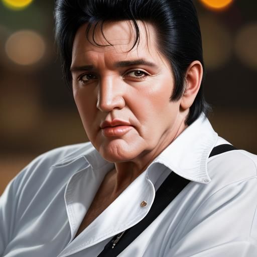 Elvis Presley as a 90-Year-Old: Professional Portrait