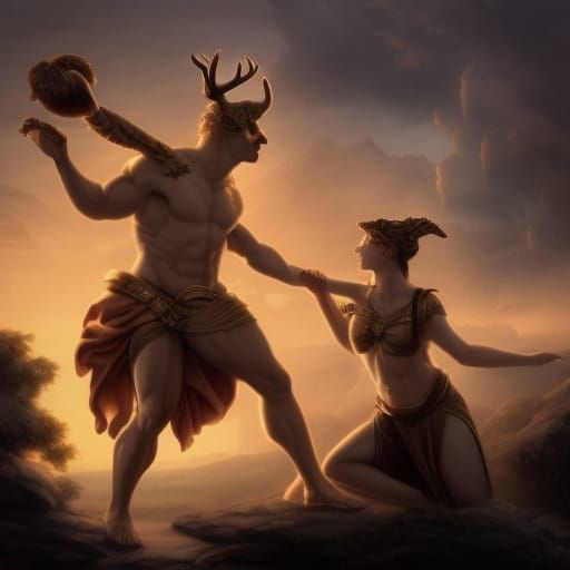 Hercules Captures Artemis' Golden Deer
